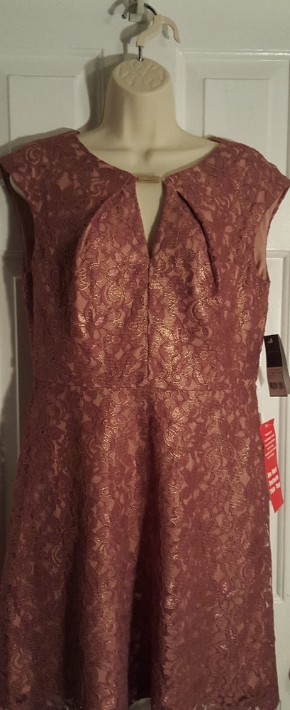 Rose Color Lace Dress